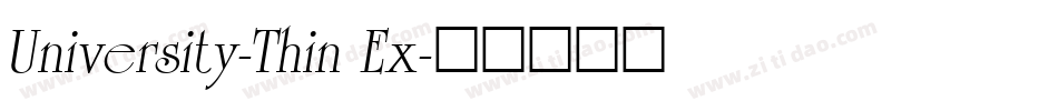 University-Thin Ex字体转换